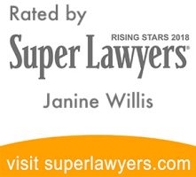 janine willis rising star super lawyer badge